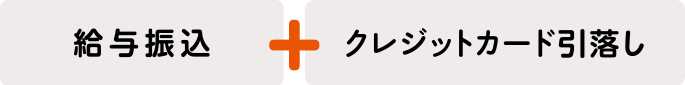 給与振込+クレジットカード引落